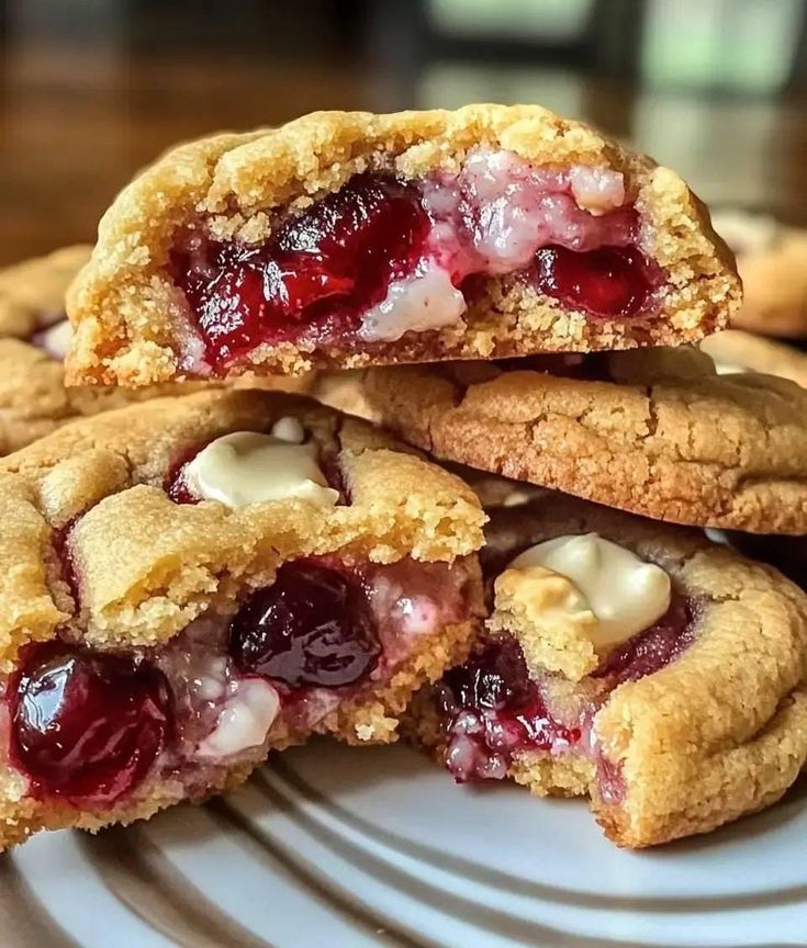 Cherry Pie Stuffed  cookies recipes /Deluxe Stuffed Cookies/homemade cookies/ Gourmet filled cookies